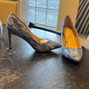 Charles By Charles David Blue Denim Heels
